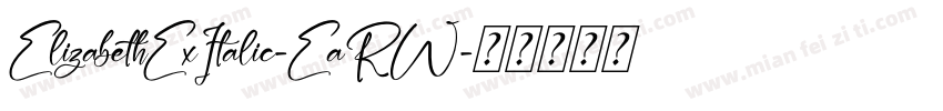 ElizabethExItalic-EaRW字体转换