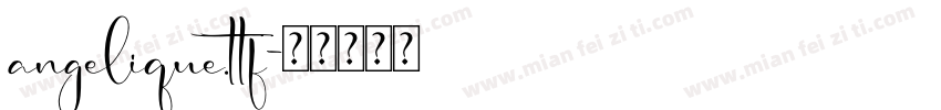 angelique.ttf字体转换