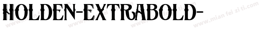 Holden-Extrabold字体转换