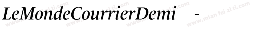 LeMondeCourrierDemi字体字体转换