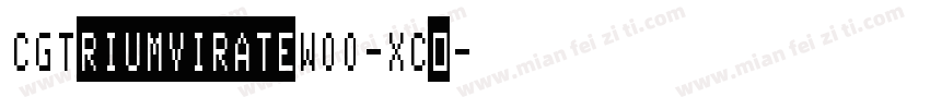 CGTriumvirateW00-XCo字体转换