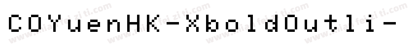 COYuenHK-XboldOutli字体转换