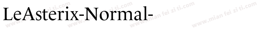 LeAsterix-Normal字体转换