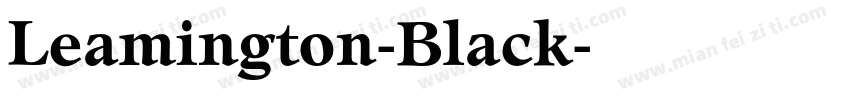 Leamington-Black字体转换