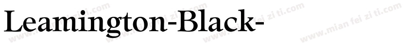 Leamington-Black字体转换