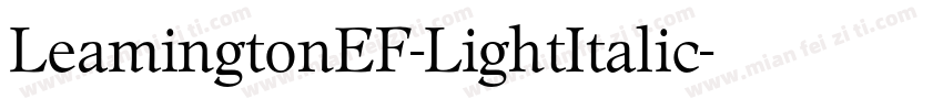 LeamingtonEF-LightItalic字体转换