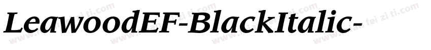 LeawoodEF-BlackItalic字体转换