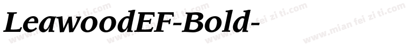 LeawoodEF-Bold字体转换