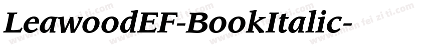LeawoodEF-BookItalic字体转换