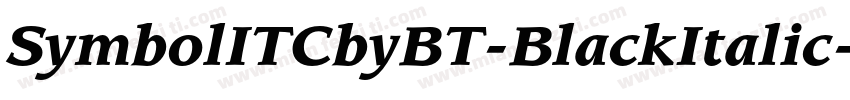 SymbolITCbyBT-BlackItalic字体转换