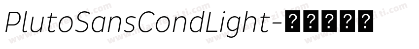 PlutoSansCondLight字体转换