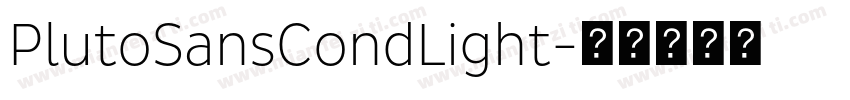PlutoSansCondLight字体转换
