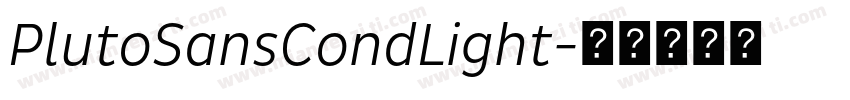 PlutoSansCondLight字体转换