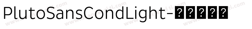 PlutoSansCondLight字体转换