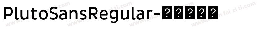 PlutoSansRegular字体转换