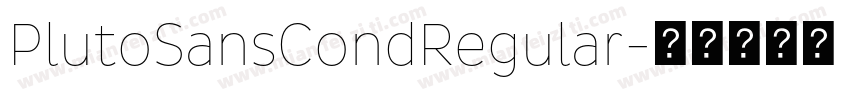 PlutoSansCondRegular字体转换