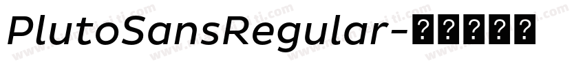 PlutoSansRegular字体转换