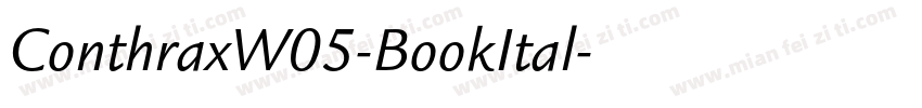 ConthraxW05-BookItal字体转换