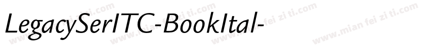 LegacySerITC-BookItal字体转换