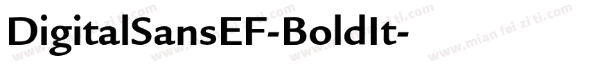 DigitalSansEF-BoldIt字体转换