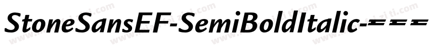 StoneSansEF-SemiBoldItalic字体转换