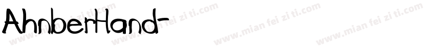 AhnberHand字体转换