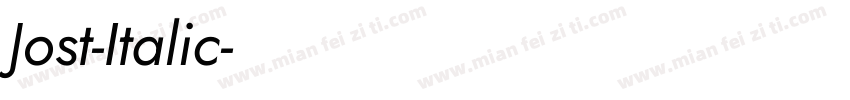 Jost-Italic字体转换
