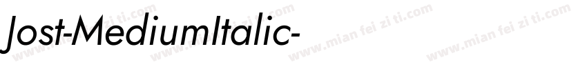 Jost-MediumItalic字体转换