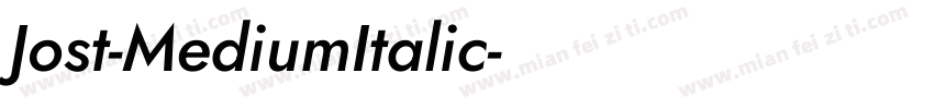 Jost-MediumItalic字体转换