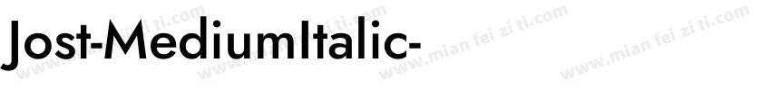 Jost-MediumItalic字体转换