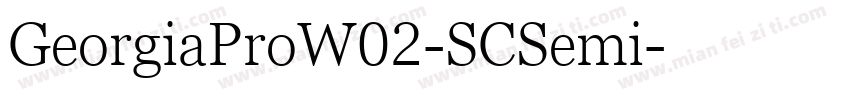 GeorgiaProW02-SCSemi字体转换