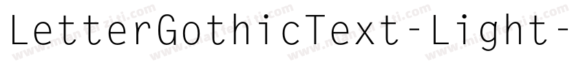 LetterGothicText-Light字体转换