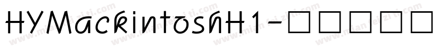 HYMackintoshH1字体转换