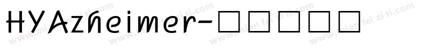 HYAzheimer字体转换