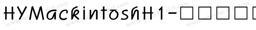 HYMackintoshH1字体转换