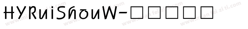 HYRuiShouW字体转换