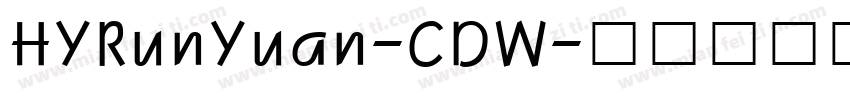 HYRunYuan-CDW字体转换