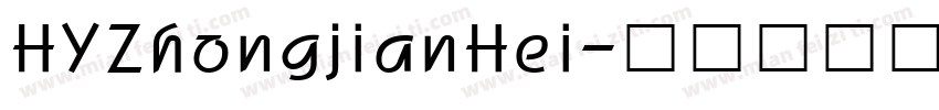 HYZhongjianHei字体转换