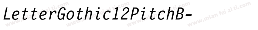 LetterGothic12PitchB字体转换
