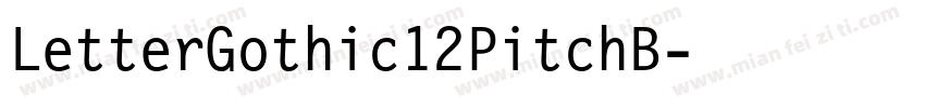 LetterGothic12PitchB字体转换