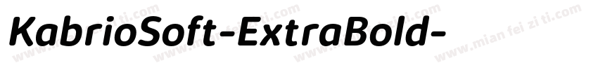 KabrioSoft-ExtraBold字体转换