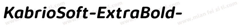 KabrioSoft-ExtraBold字体转换