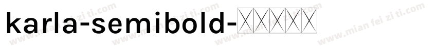 karla-semibold字体转换