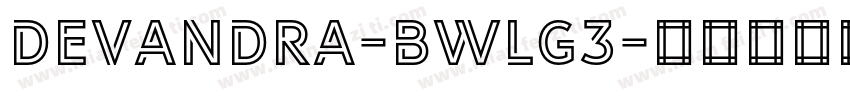 Devandra-BWLG3字体转换