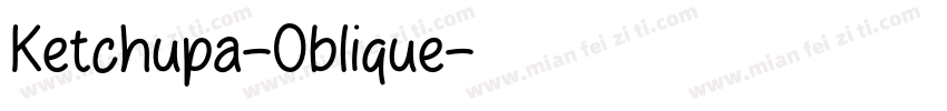 Ketchupa-Oblique字体转换