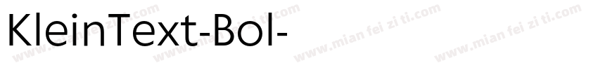 KleinText-Bol字体转换