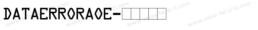 DataErrorAOE字体转换