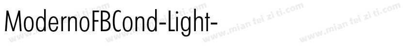 ModernoFBCond-Light字体转换