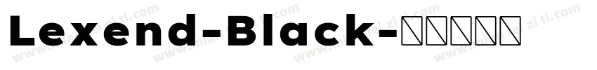 Lexend-Black字体转换