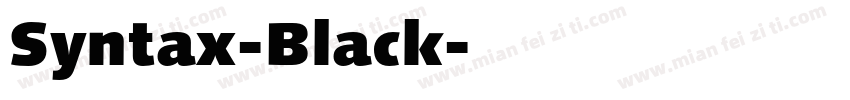 Syntax-Black字体转换